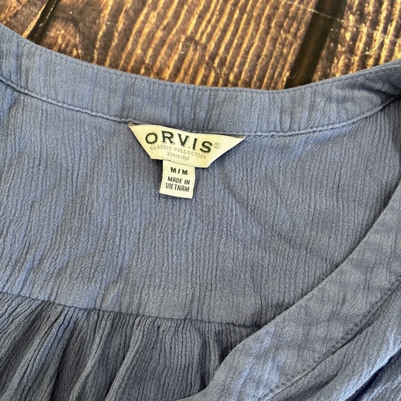 Orvis Tops - ORVIS Women's Gauzy Button Front Textured Relaxed Fit Top Size M